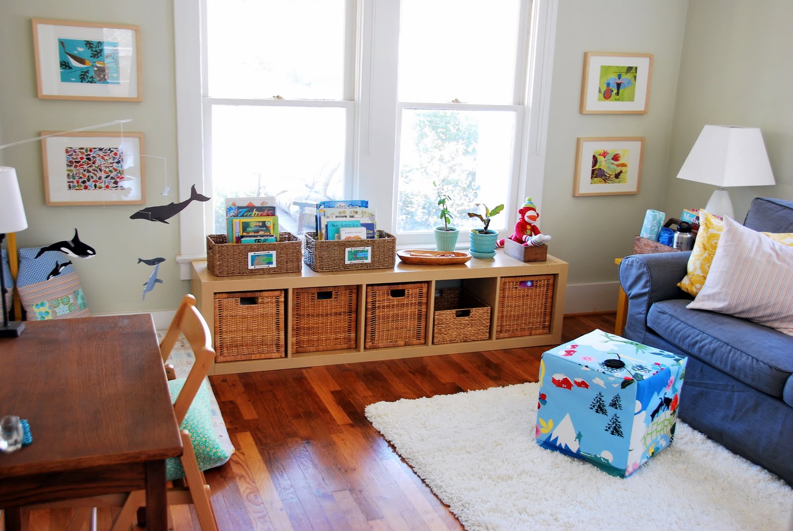 living room with toys