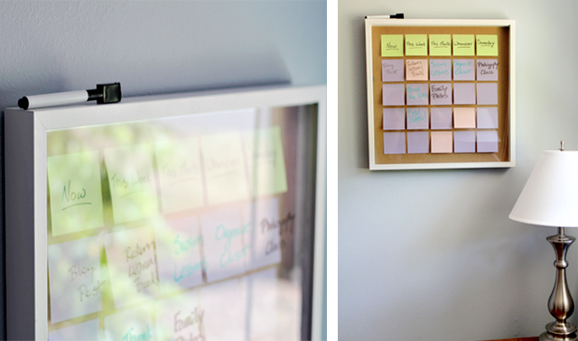 DIY reusable to-do list. A great way to stay organized.