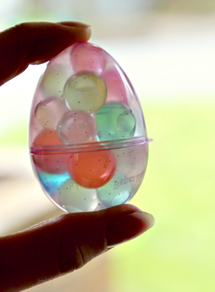Water bead eggs - a candy-free Easter basket idea kids will love.