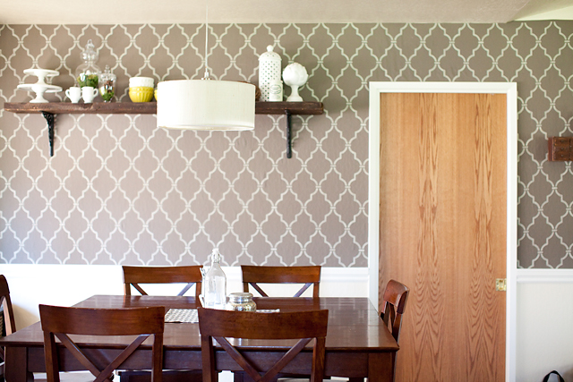 DIY removable wallpaper - great for renters or anyone who doesn't want to spend hours removing wallpaper down the road!