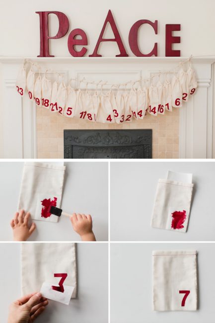 Love the clean look of this simple Advent calendar and it's surprisingly well-suited for making with kids of all ages!