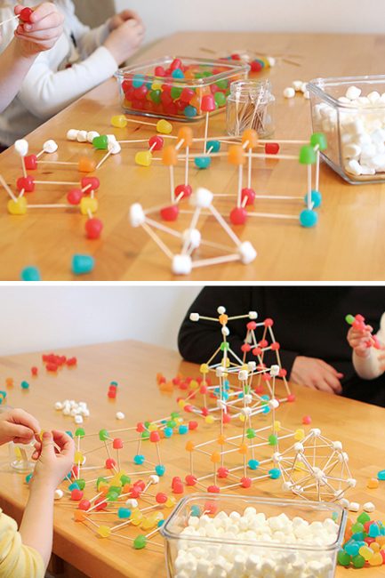 Gum drop engineering to build STEM skills - post has great tips on extending the activity too