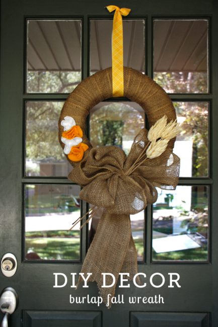 A simple fall wreath DIY - love how you can change the colors and foliage to easily take it from fall to winter.