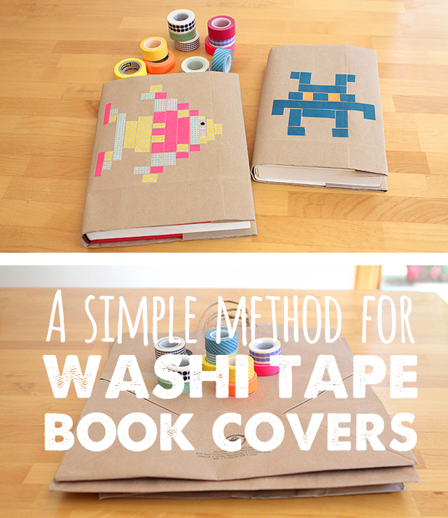 Back-to-School DIY: Washi Tape Book Covers - Modern Parents Messy Kids