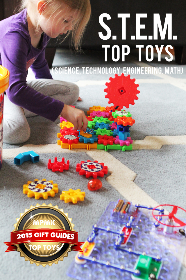 Best toys for building STEM (science, technology, engineering & math) skills - love the range of ages covered here. This is just one of 10 gift guides and I tell all my friends about them - super detailed and suggested ages too!