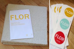 FLOR designer carpet tiles - great for making odd-sized rugs plus you can clean and replace individual pieces if the get stained.