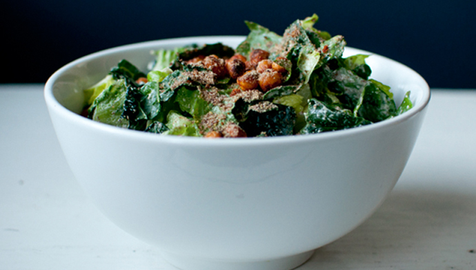 Kale Caesar Salad - Part of a 5 Step plan to kick start your diet in 2014.