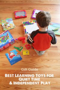 Great list of quiet time toys broken down by age