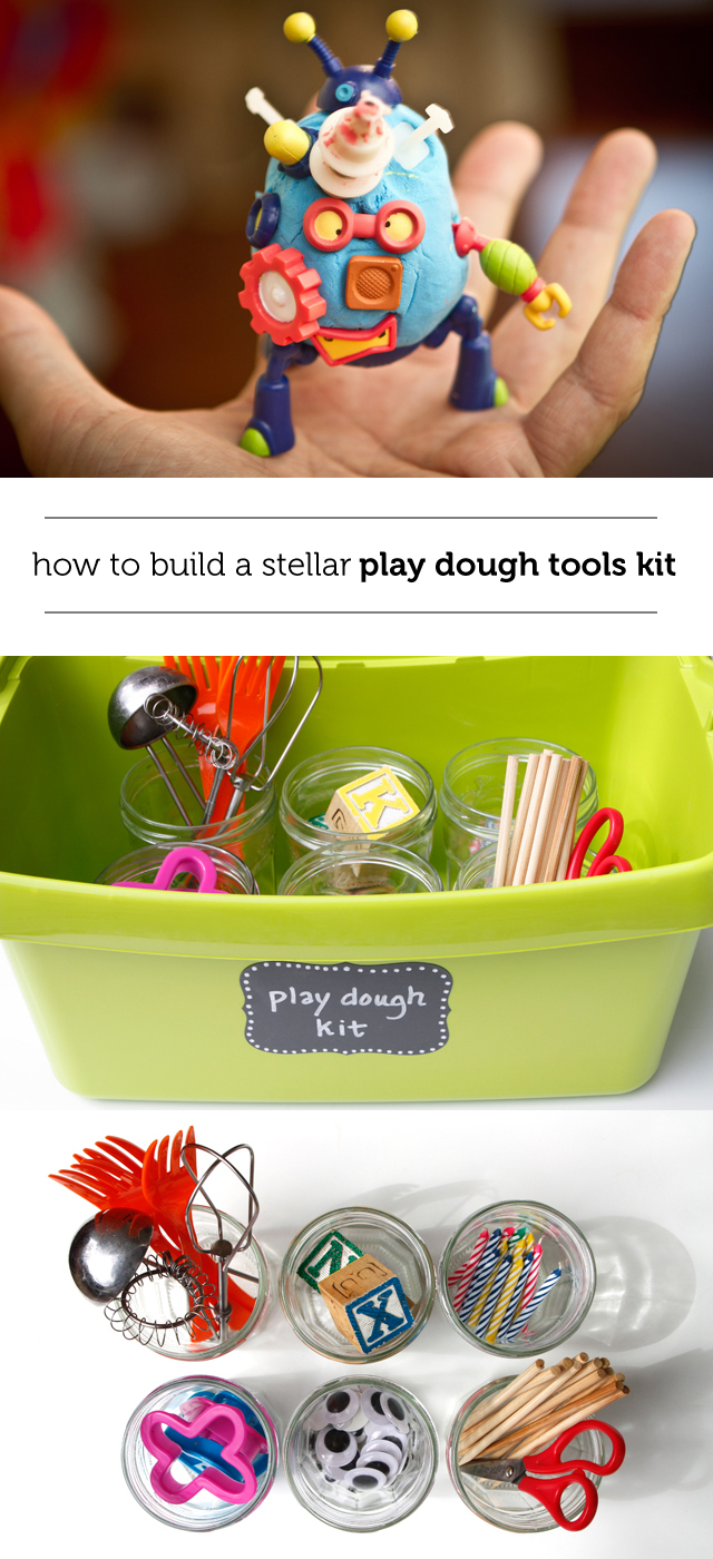 Build your own inexpensive play dough kit to keep the kids busy for hours!