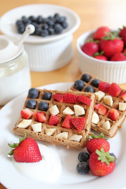 Easy 4th of July breakfast the kids can make themselves - see post for yogurt sauce recipe