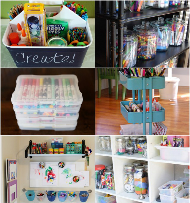 kid craft organization ideas