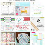 SUCH an amazing resource - over 90 pages of printables including routine charts, 1st day of school picture printables, school info. kids, menu planning, toy organization labels and tons more!