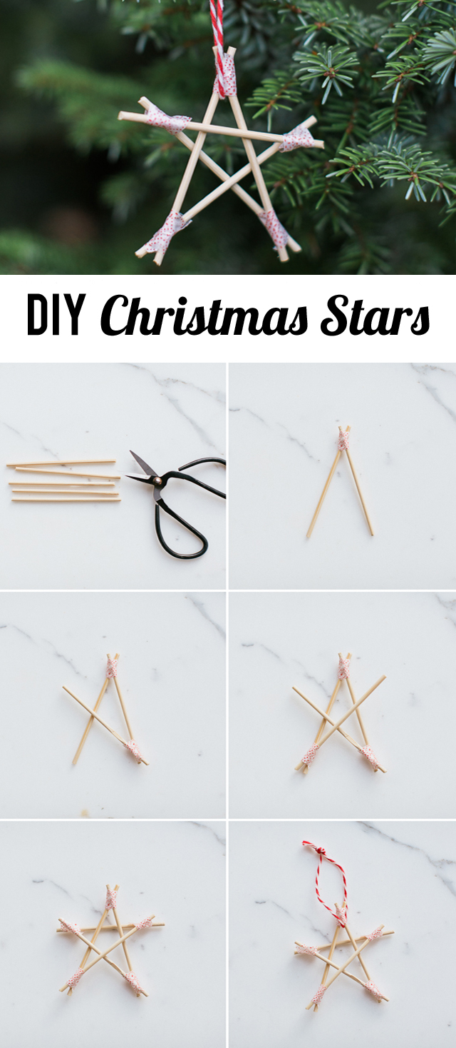 DIY Christmas Stars - such a fun and simple craft for kids of all ages. Love 'em for ornaments or garland decor.