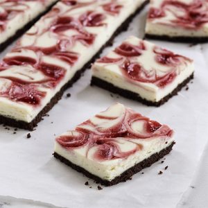 Valentine's Day dessert, Raspberry Cheesecake Swirl Bars