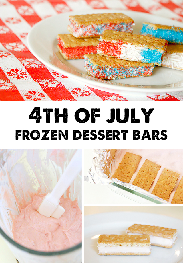 4th of July Frozen Dessert Bars with Hidden Fruit & Veggies - My kids love these!