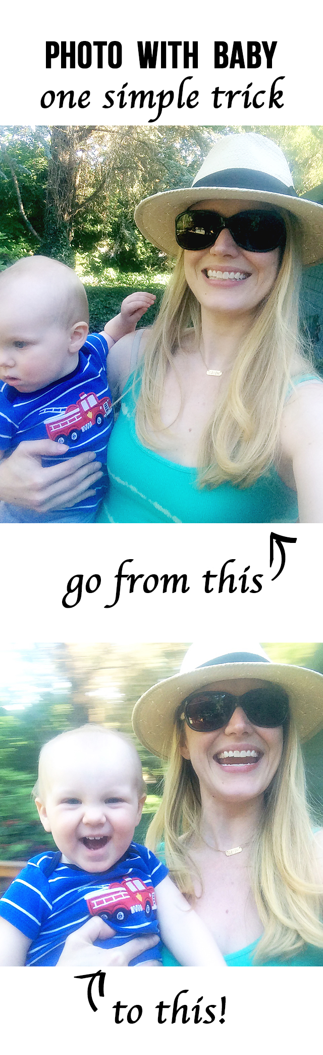 How to get baby to smile in selfie - love this tip, I have so many more smiling photos with my little man now! #UltraHug #spon