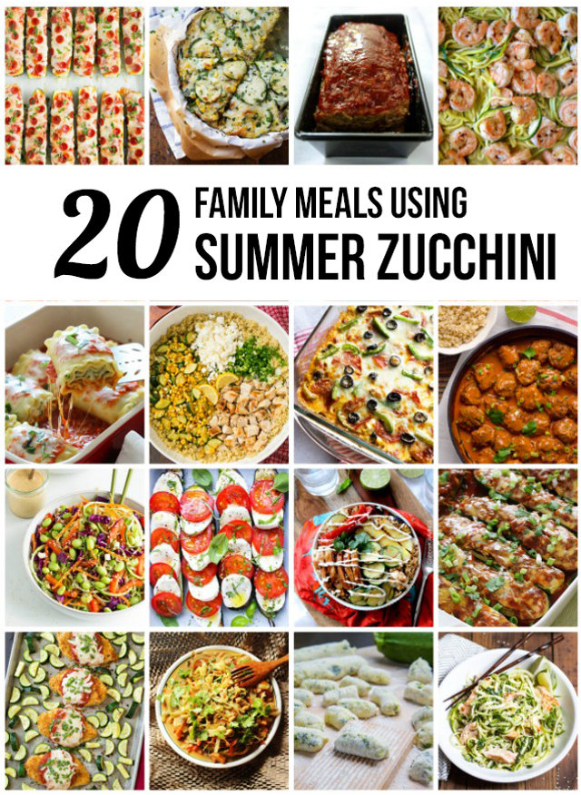 20 Family-Friendly Dinners Using Zucchini - so many great ideas for our summer zucchini, #8 is my kids' favorite!