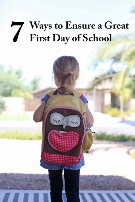 7 Tips for a Fabulous First Day of School - Lots of great ideas here for heading back-to-school, esp. #3!