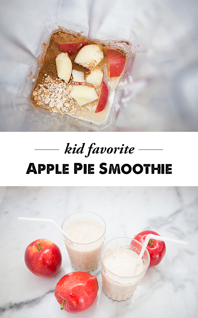 Apple Pie Smoothies - an easy and nutritious breakfast the kids will love!