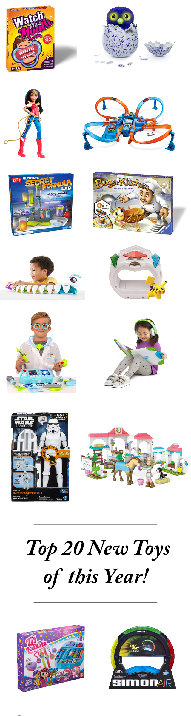 The famous MPMK gift guides are back! Here are the top 20 toys of the year - picked from a collection of 400+ toys that tens of thousands of parents shop from each year to find the best of the best for their kids!
