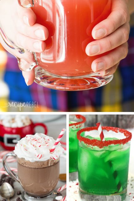 Kids holiday drinks - Fun mocktails to make for the kids this Christmas and New Years Eve!