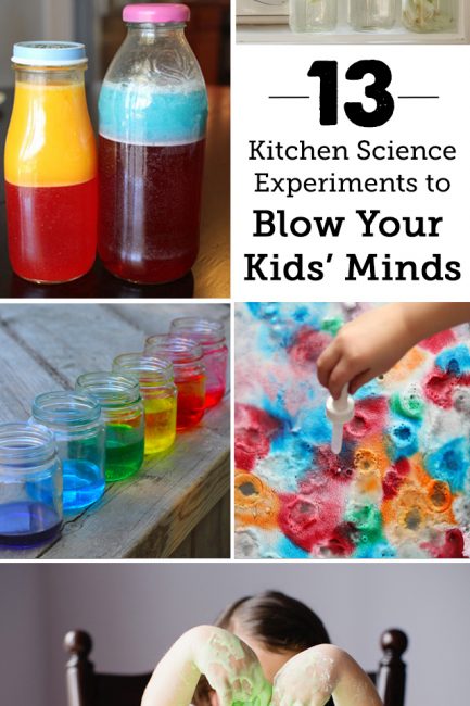 13 Kitchen Science Experiments that Will Blow Your Kids' Minds - the perfect rainy day activities to keep us busy during school break!