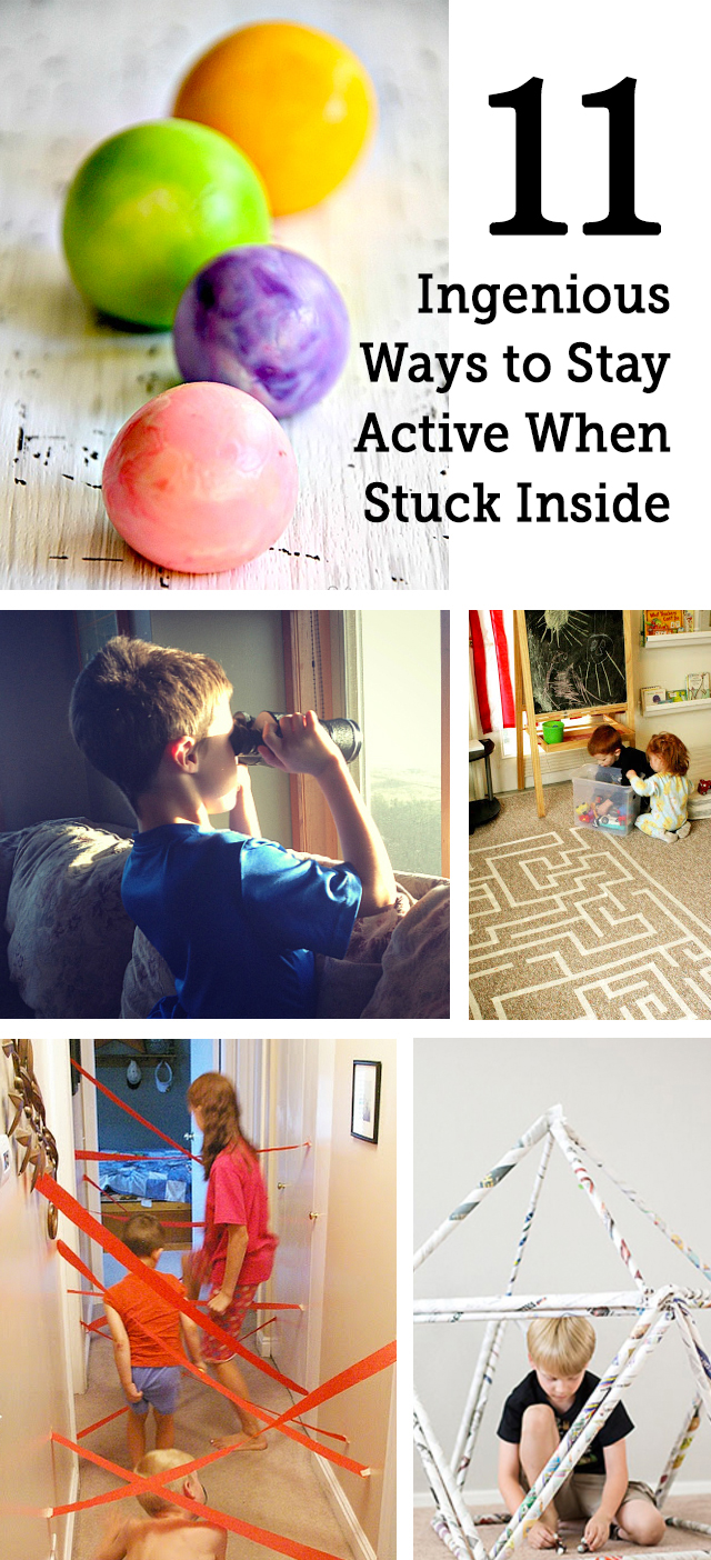 Rainy day play ideas for when kids are stuck insides.